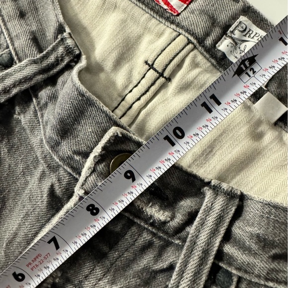 PRPS Noir Washed Grey Distressed Selvedged Denim Jeans Straight Japan 32x29.5 - Picture 13 of 15